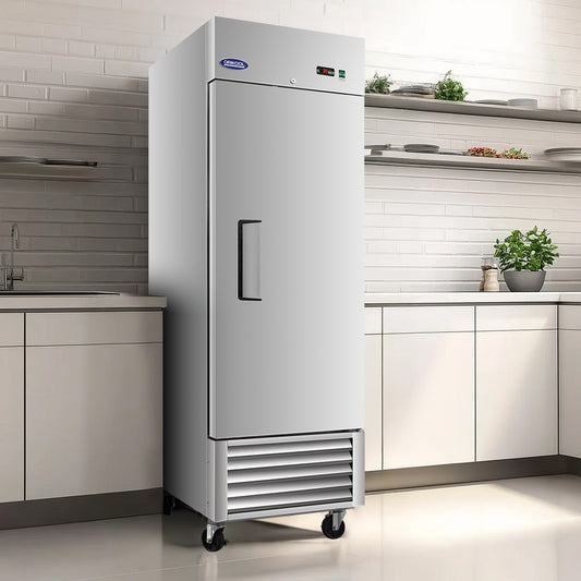Dexmalle 27" Commercial Refrigerator 23 Cu.ft with 1 Solid Door Reach-In Refrigerators