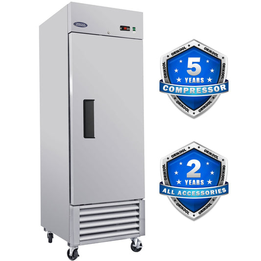Dexmalle 27" Commercial Refrigerator 23 Cu.ft with 1 Solid Door Reach-In Refrigerators