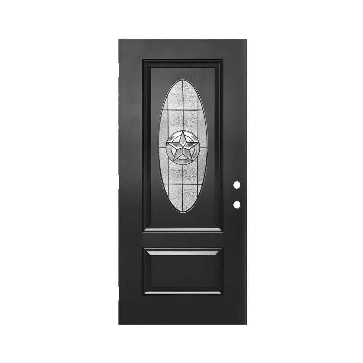 Dexmalle 36"x80" Fiberglass Front Door with White 4-9/16" PVC Frame,Left-Hand Inswing Exterior Door