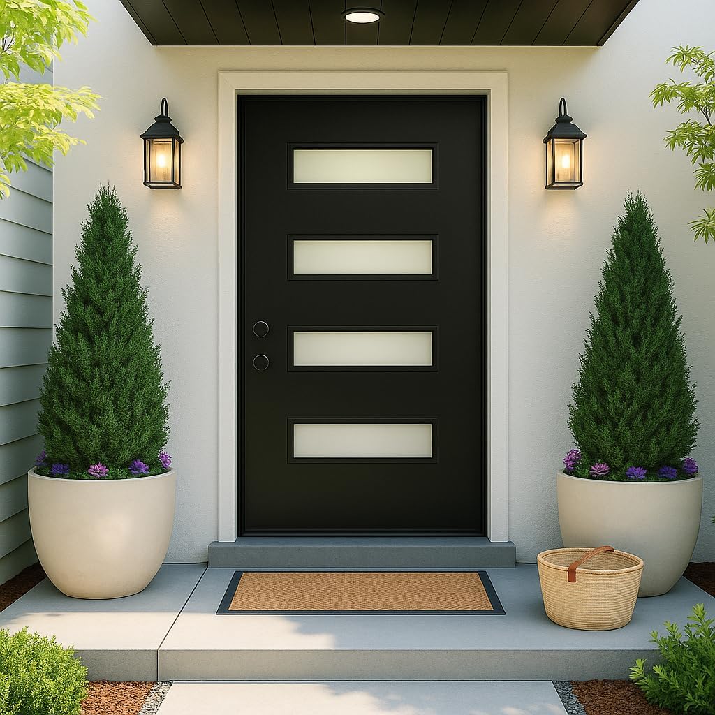 Dexmalle Right Hand 36 x 80 Fiberglass Entry Door with Brickmould