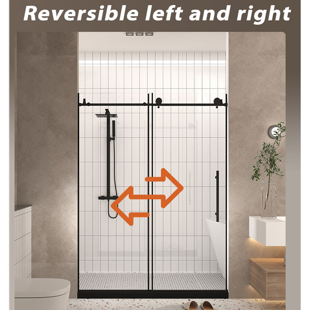 Dexmalle Frameless shower door 56-60 "W x 76" H