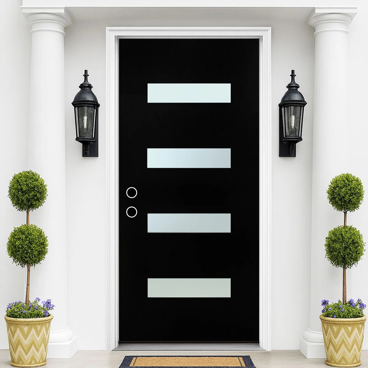 Dexmalle Right Hand 36 x 80 Fiberglass Entry Door with Brickmould