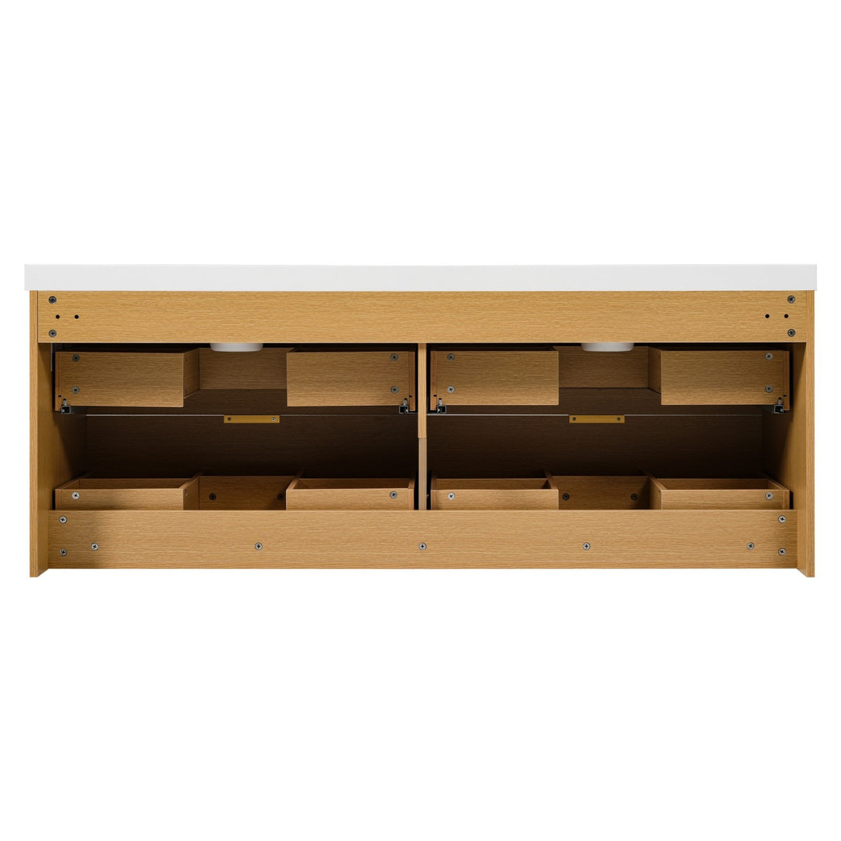 Dexmalle 59.3 Inch Double Sink Bathroom Vanity with SMC Top