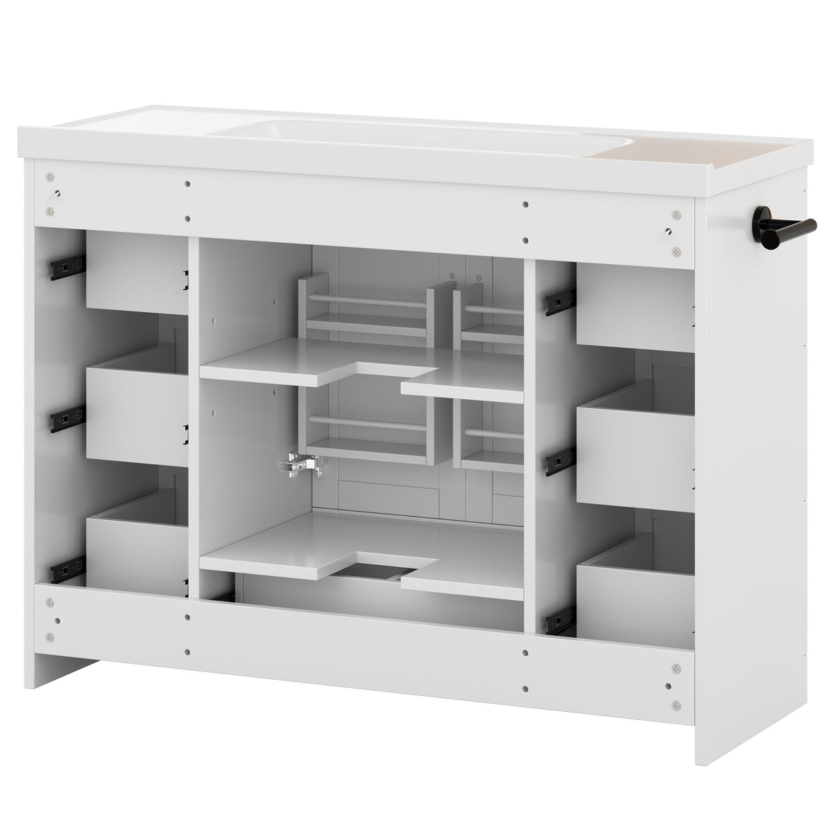 Dexmalle 48 Inch White Bathroom Vanity with Sink