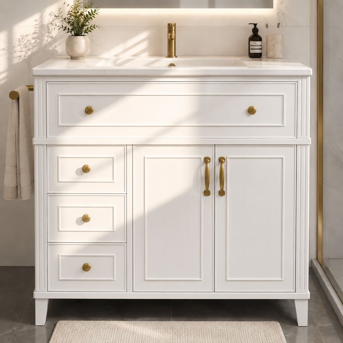 Dexmalle 36 Inch Elegant Modern Bathroom Vanity with Sink