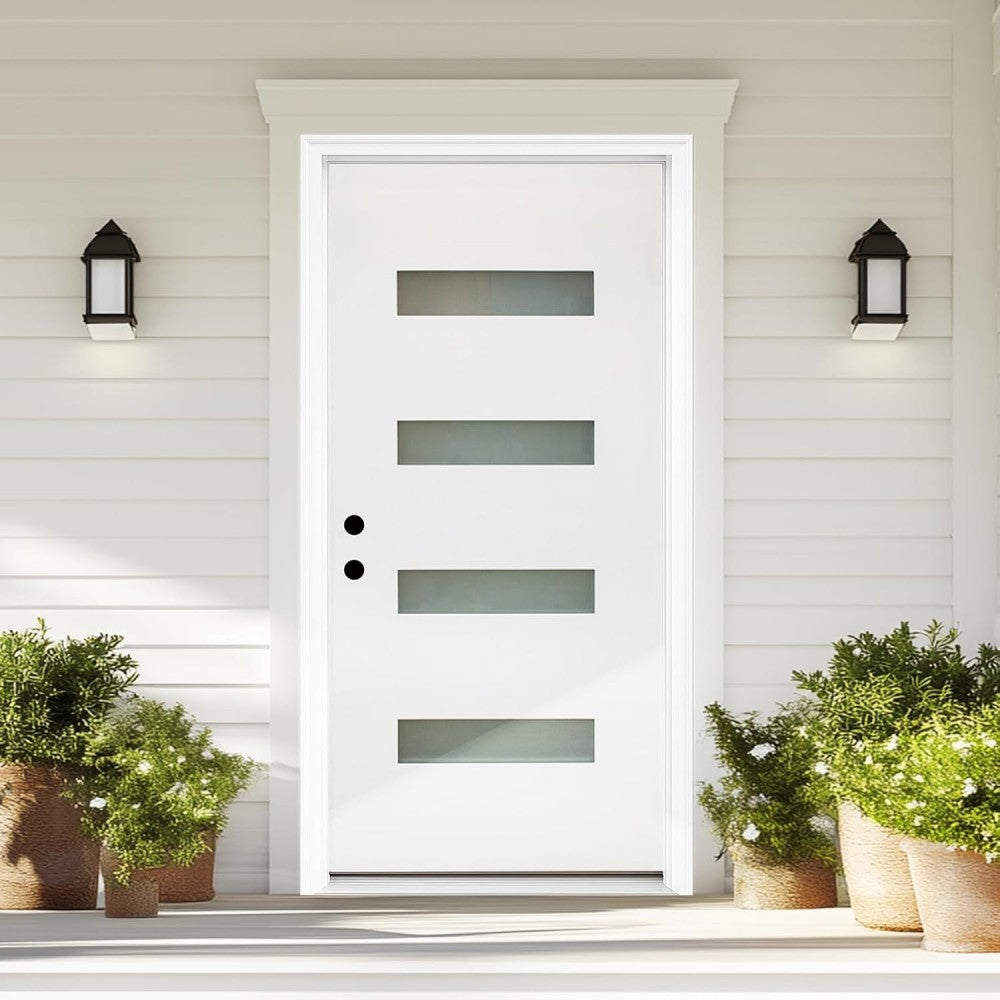 Dexmalle Right Hand Inswing 36 x 80 Fiberglass Entry Door