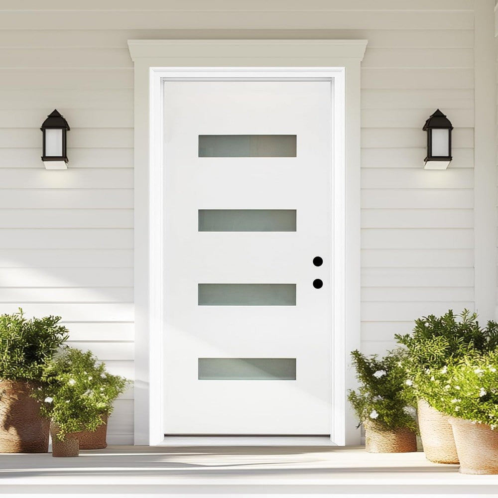 Dexmalle Left Hand Inswing 36 x 80 Fiberglass Entry Door