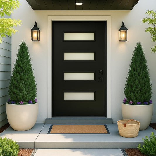 Dexmalle Left Hand 36 x 80 Fiberglass Entry Door with Brickmould