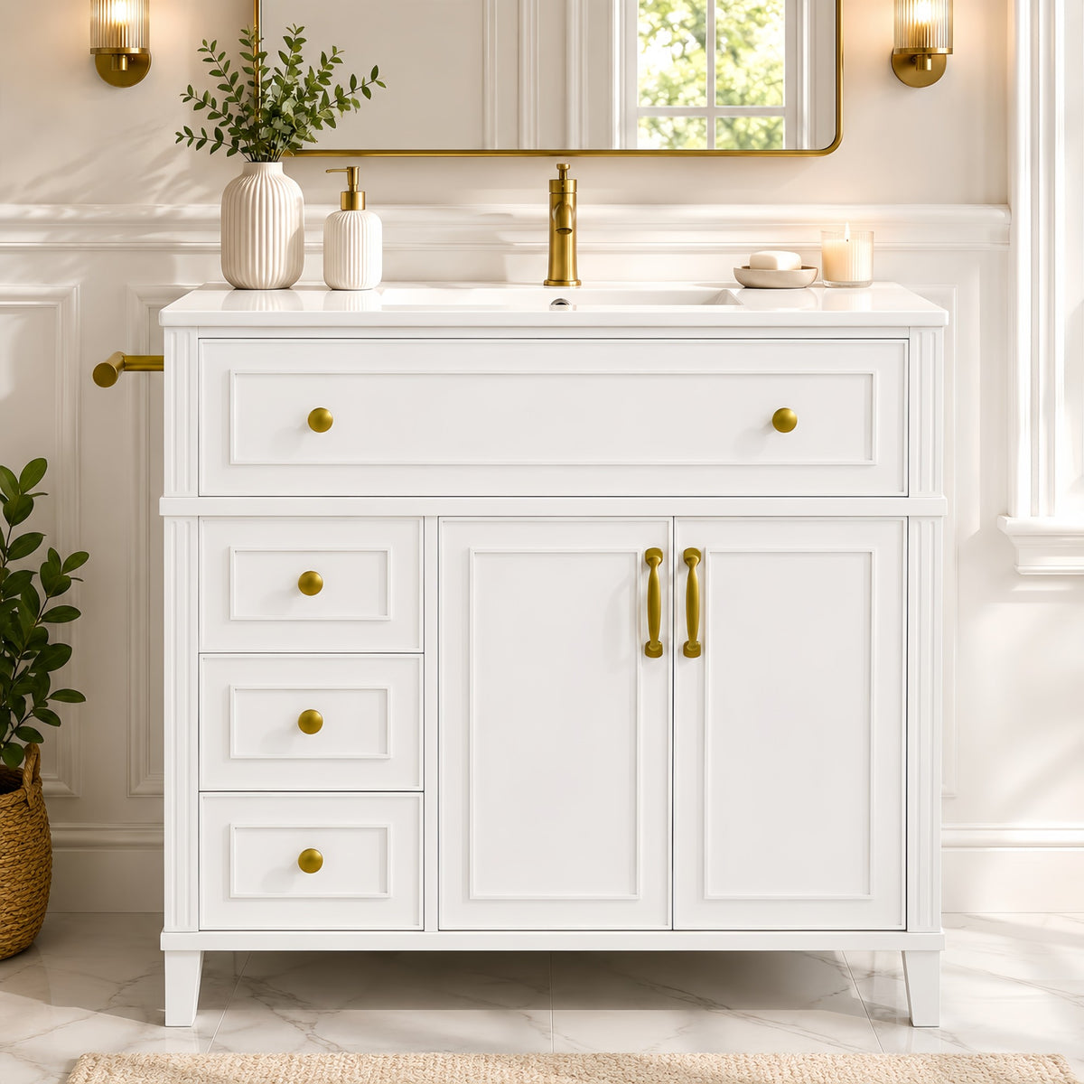 Dexmalle 36 Inch Elegant Modern Bathroom Vanity with Sink