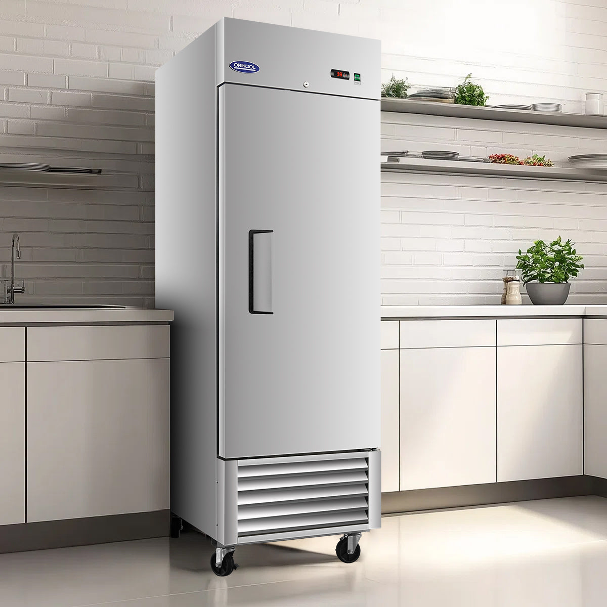 Dexmalle 27" Commercial Refrigerator 23 Cu.ft with 1 Solid Door Reach-In Refrigerators