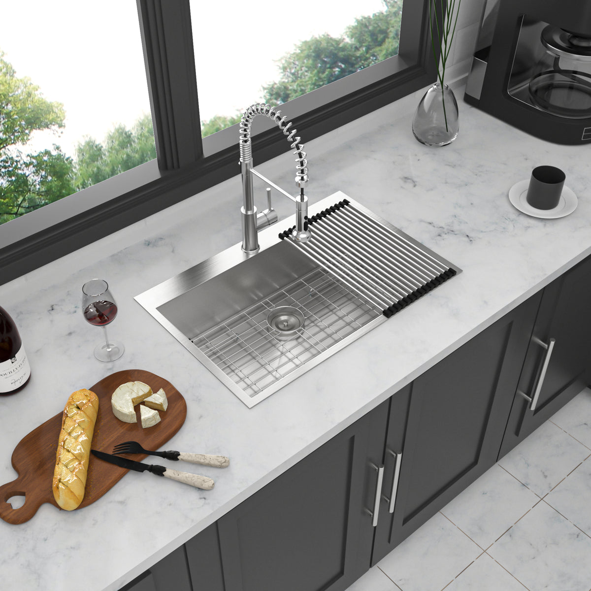 Dexmalle 33 x 22 x 9 inch Kitchen Sink Drop