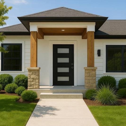 Dexmalle Left Hand 36 x 80 Fiberglass Entry Door with Brickmould