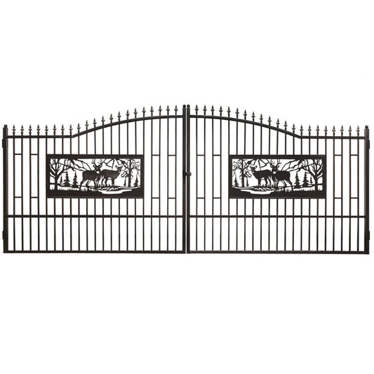 Dexmalle 20FT x 7FT Heavy-Duty Bi-Parting Iron Gate