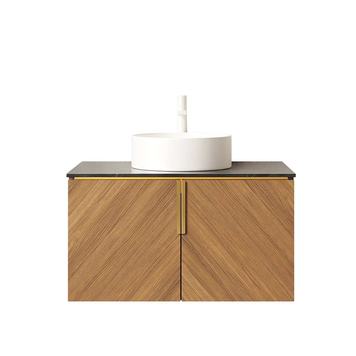 Dexmalle 30" Bathroom Vanity with Sink, Wall-Mounted Plywood Bathroom Storage Cabinet with Double Doors