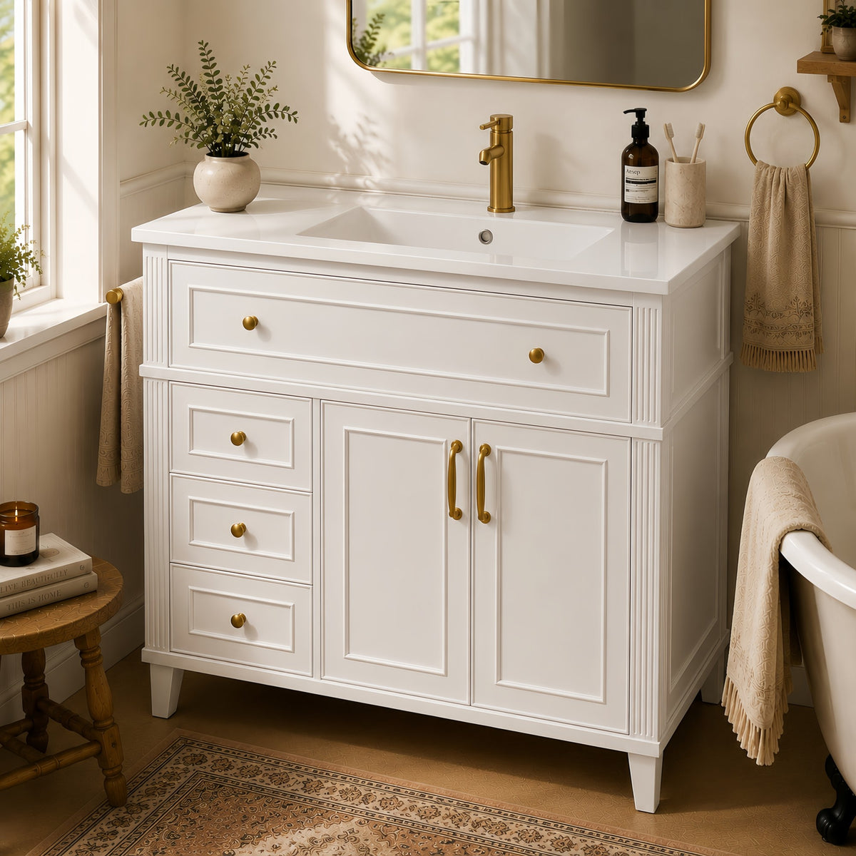 Dexmalle 36 Inch Elegant Modern Bathroom Vanity with Sink