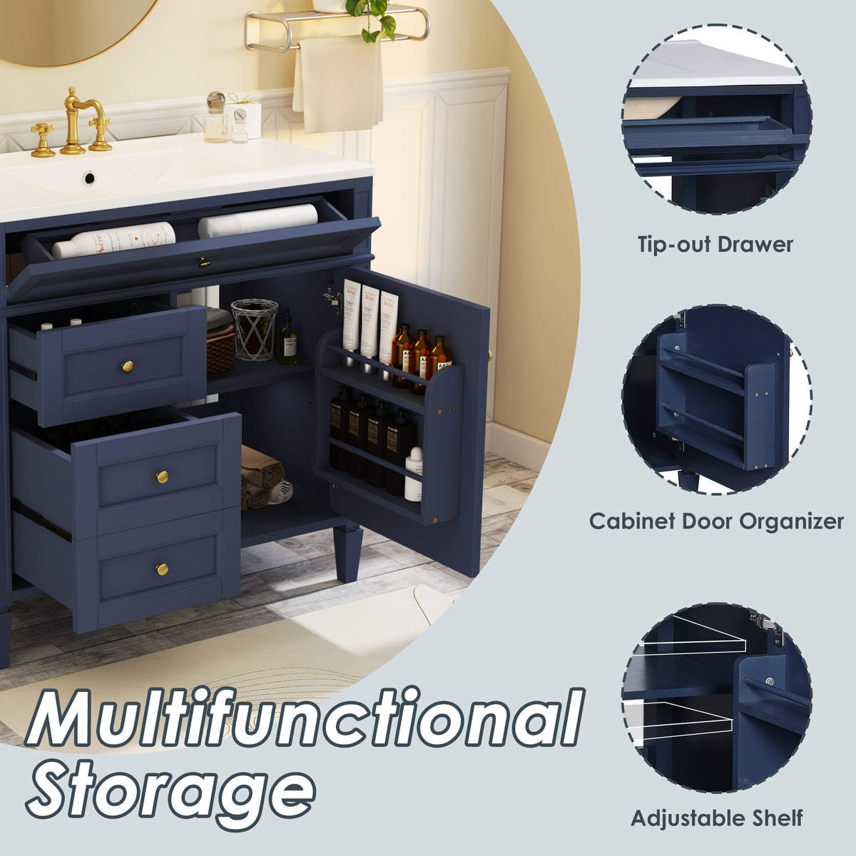 Dexmalle 36'' Bathroom Vanity with Top Sink