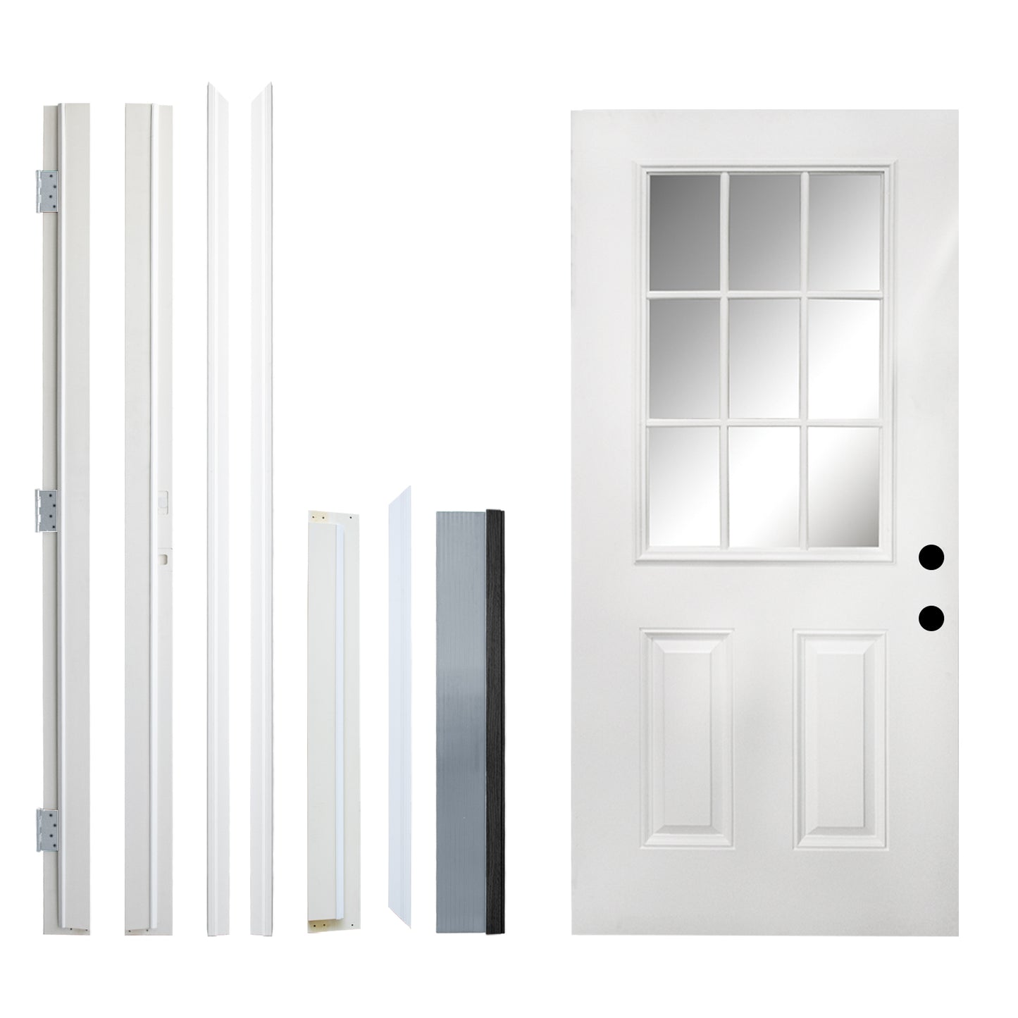 Dexmalle Left Hand Inswing 36 x 80 Fiberglass Entry Door