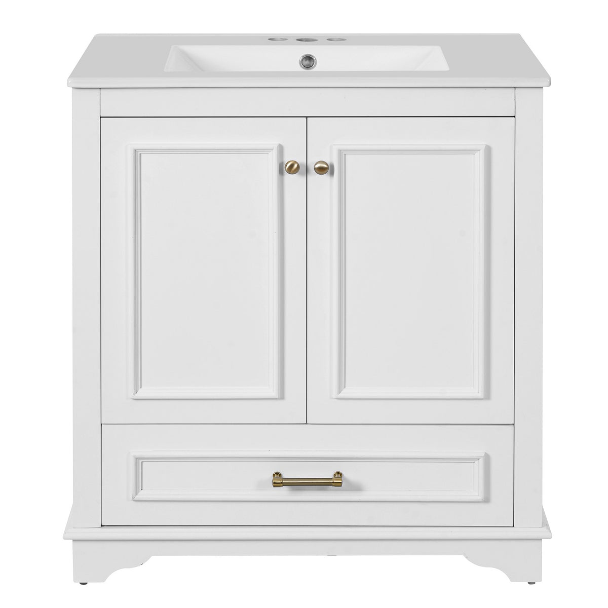 Dexmalle 30" Luxurious Bathroom Vanity with Ceramic Sink
