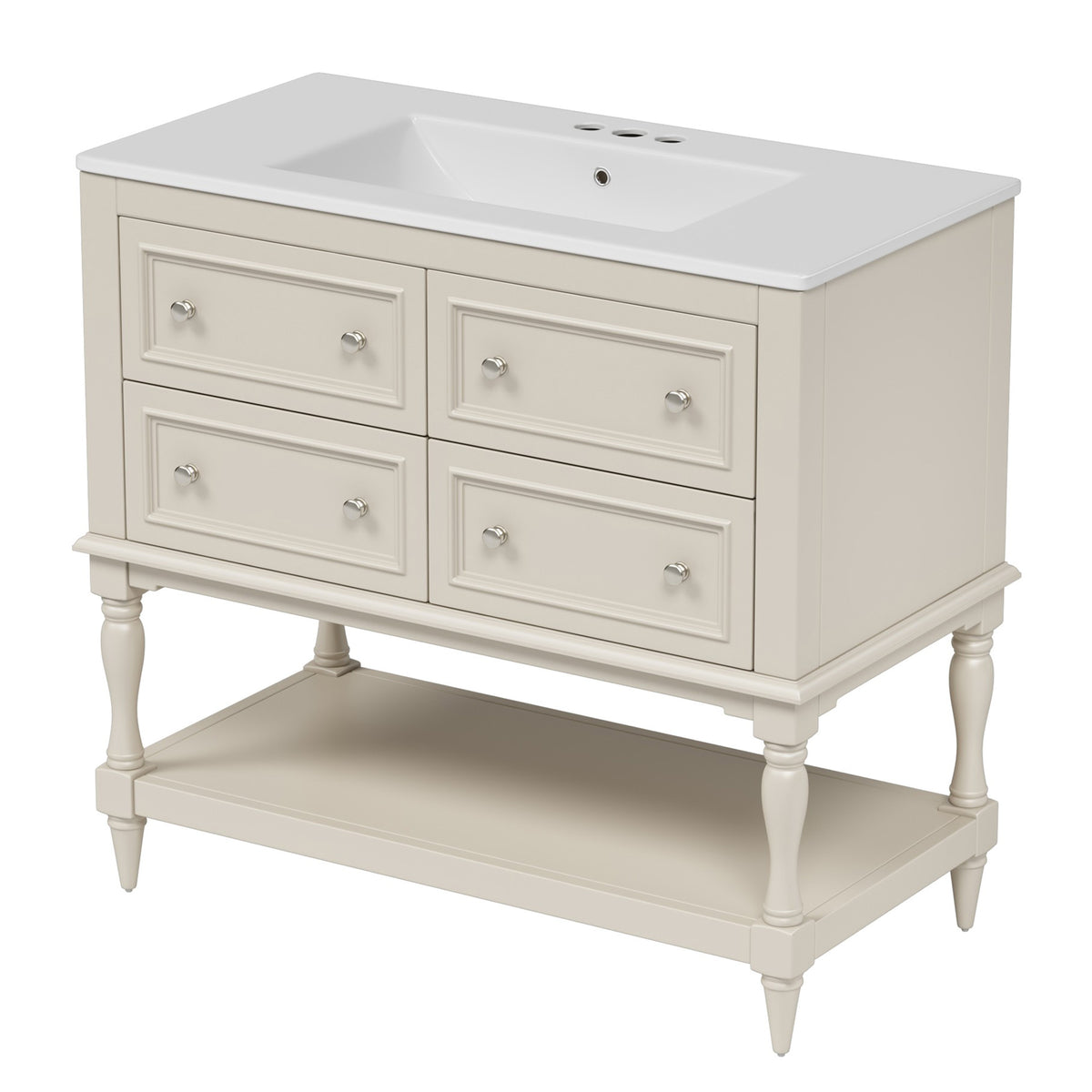 Dexmalle 36" Bathroom Vanity Cabinet with Sink Combo Set