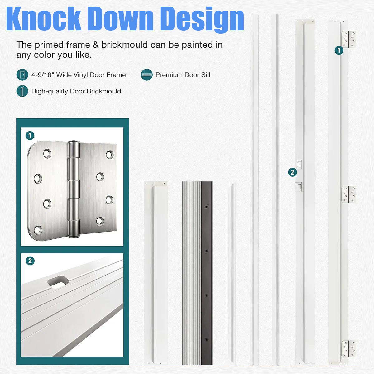 Dexmalle Right Hand Inswing 36 x 80 Fiberglass Entry Door