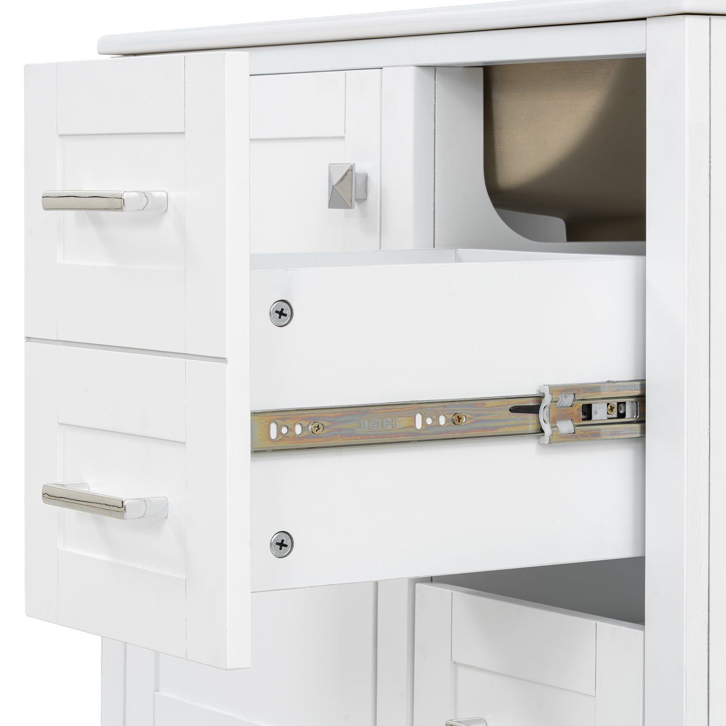 Dexmalle 30-in White Modern Freestanding Single Sink Bathroom Vanity with Ceramic Sink