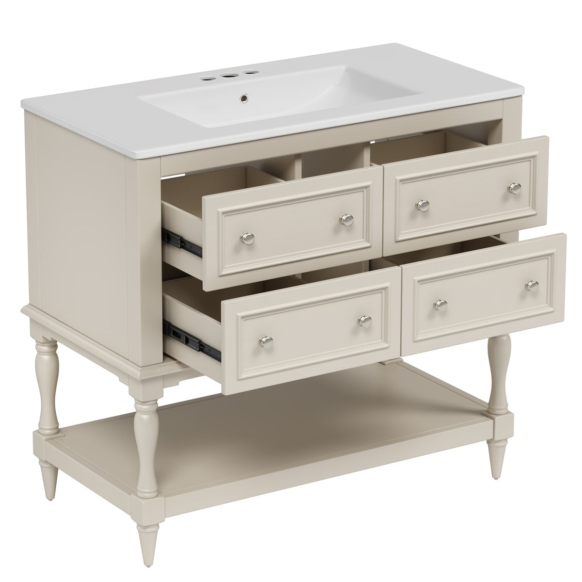 Dexmalle 36" Bathroom Vanity Cabinet with Sink Combo Set