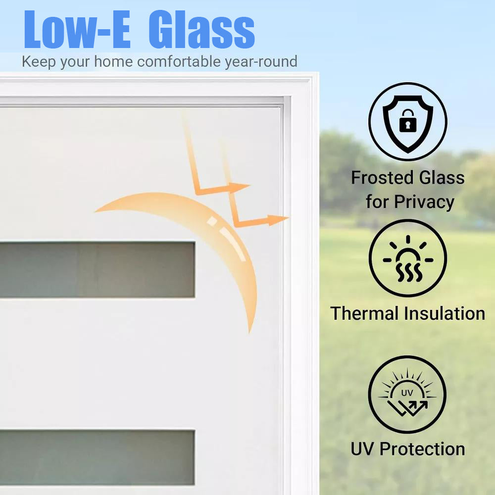 Dexmalle Right Hand Inswing 36 x 80 Fiberglass Entry Door