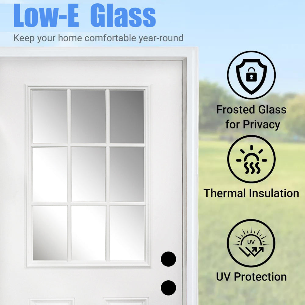 Dexmalle Left Hand Inswing 36 x 80 Fiberglass Entry Door
