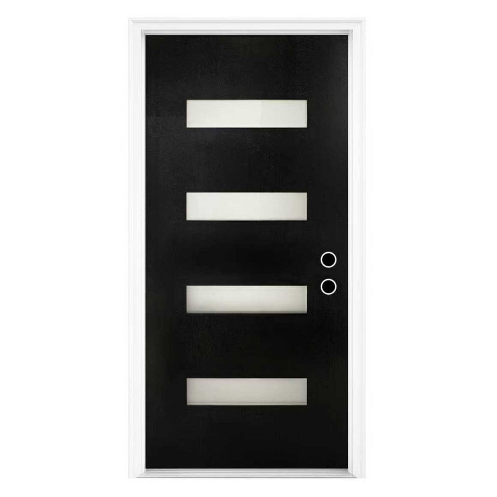 Dexmalle Left Hand 36 x 80 Fiberglass Entry Door with Brickmould