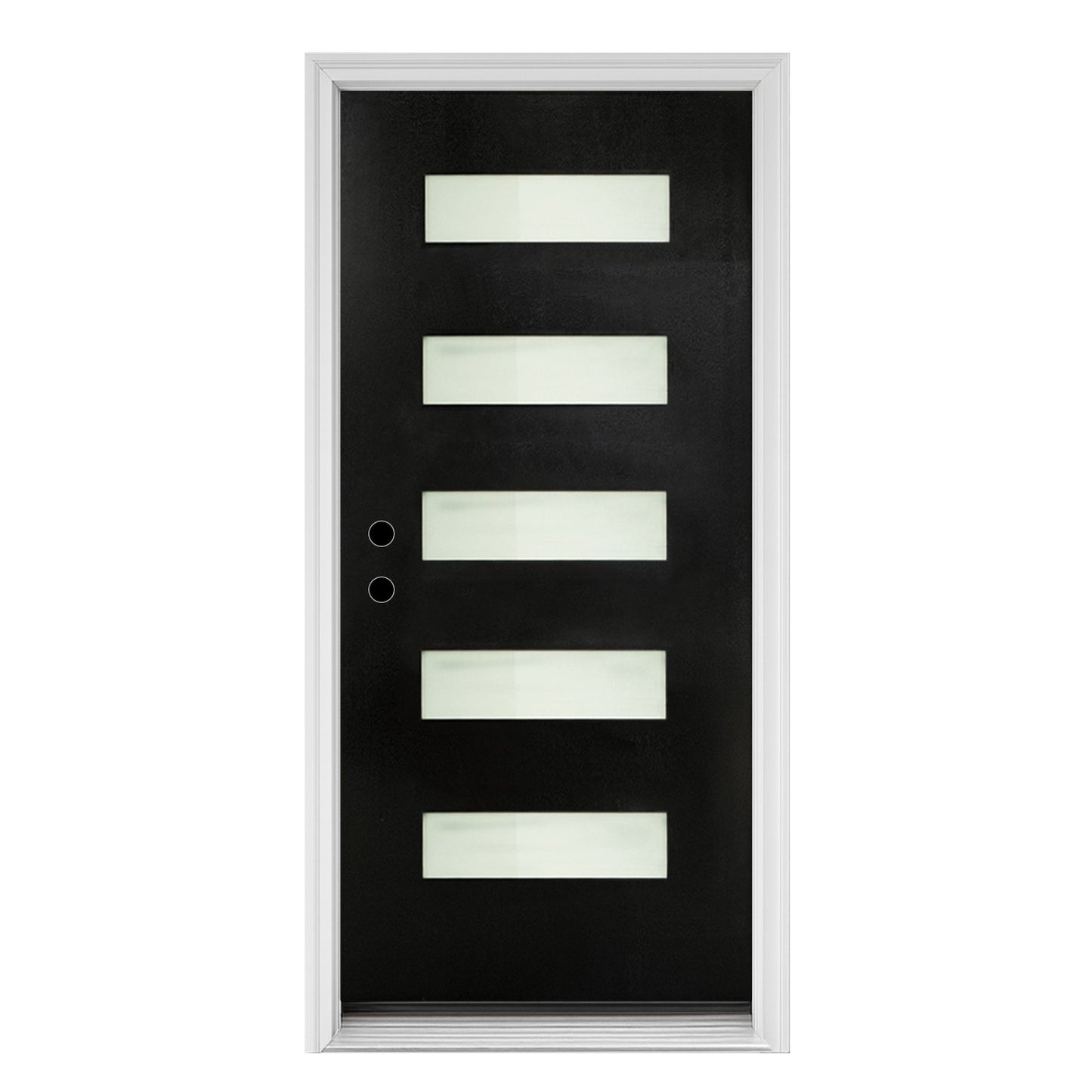 Dexmalle Right Hand Inswing 36 x 80 Fiberglass Entry Door with 4-9/16 White Vinyl Frame