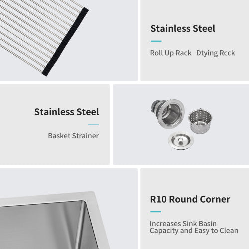 Dexmalle 33 x 22 x 9 inch Kitchen Sink Drop