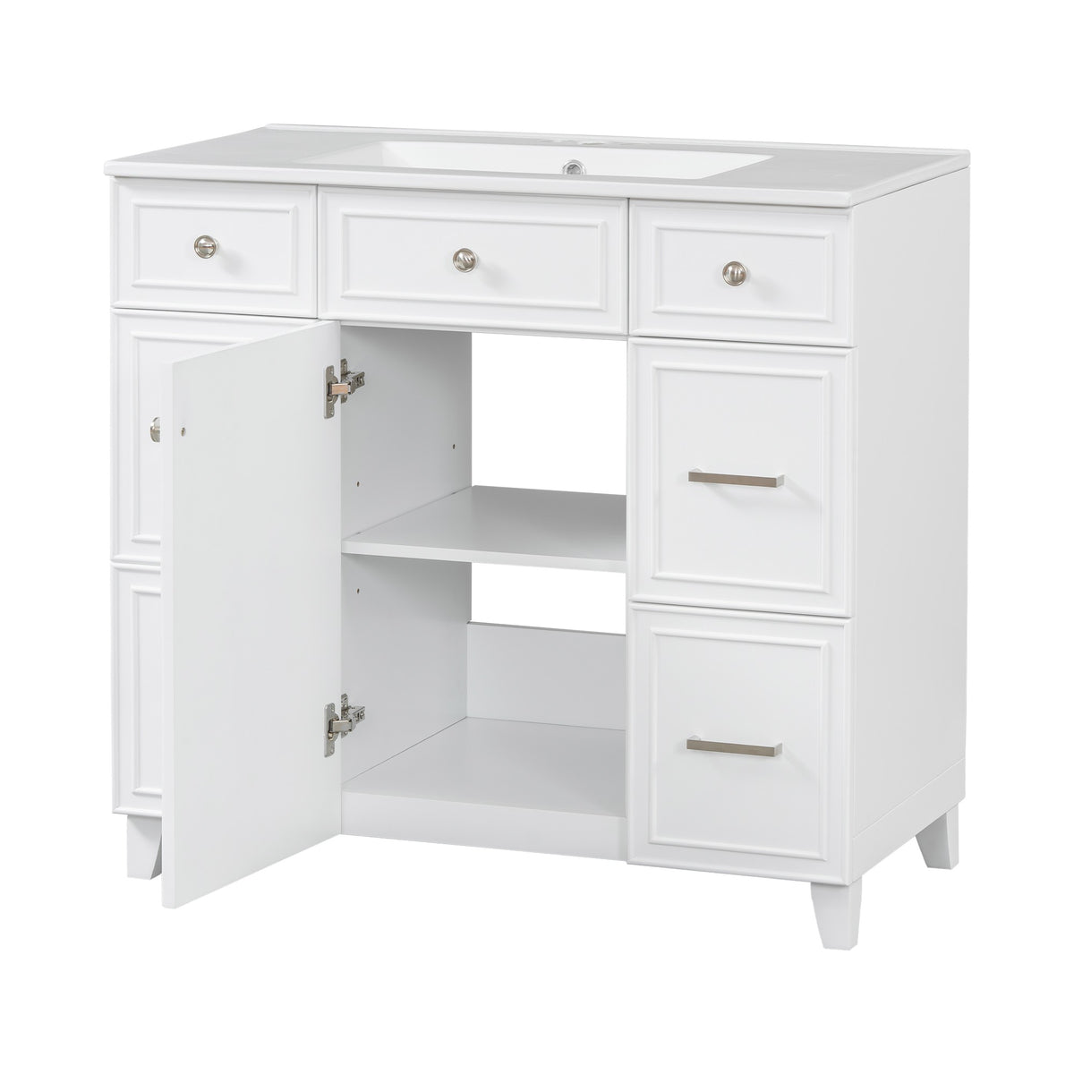 Dexmalle 36" Bathroom Vanity with Ceramic Sink