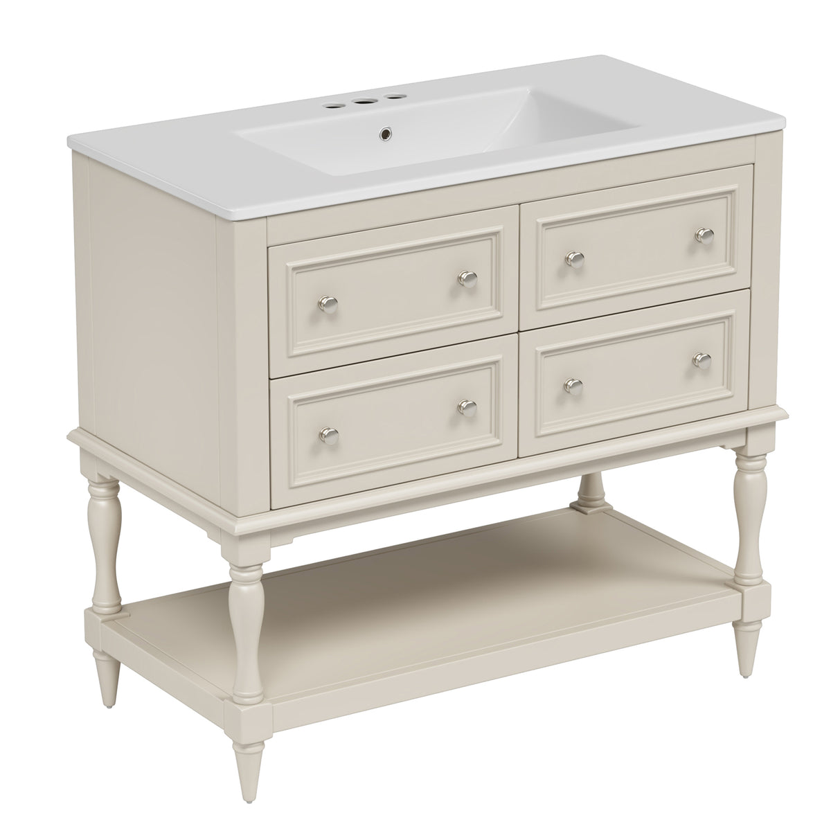 Dexmalle 36" Bathroom Vanity Cabinet with Sink Combo Set