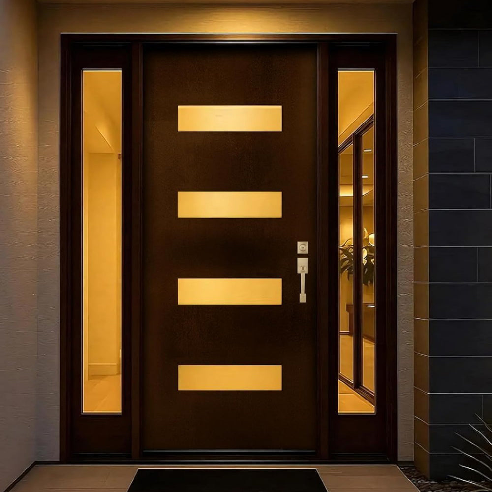 Dexmalle Left Hand 36 x 80 Fiberglass Entry Door with Brickmould