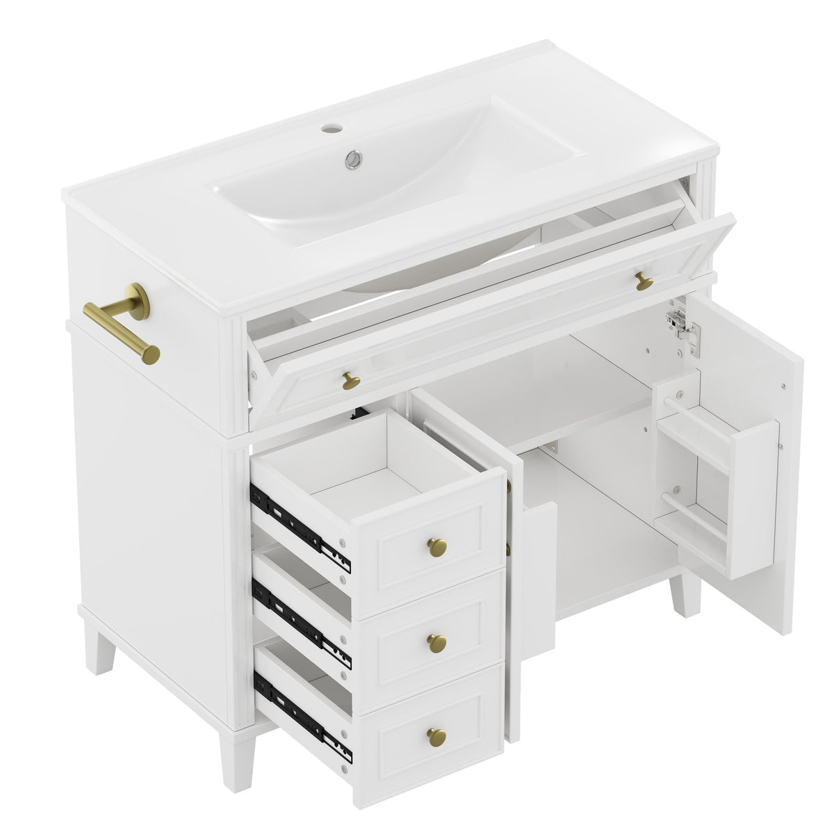 Dexmalle 36 Inch Elegant Modern Bathroom Vanity with Sink