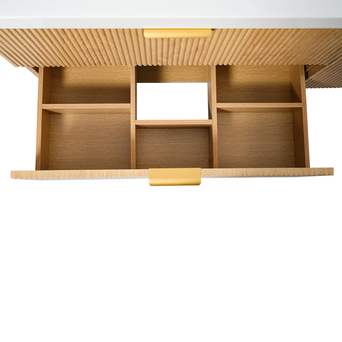 Dexmalle 59.3 Inch Double Sink Bathroom Vanity with SMC Top