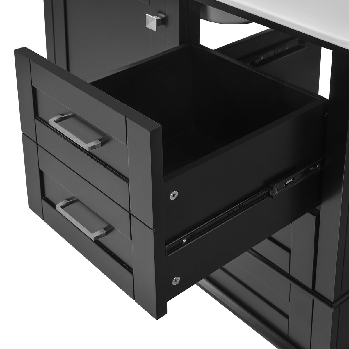 Dexmalle 36" Black Modern Bathroom Cabinet with Sink Combo Set