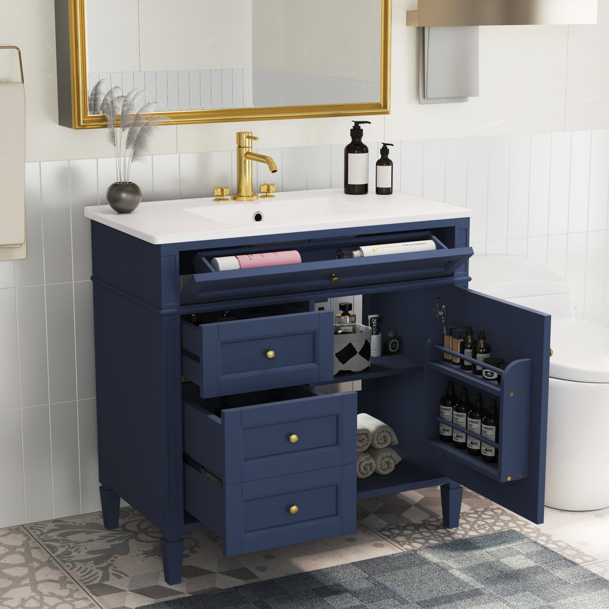 Dexmalle 36'' Bathroom Vanity with Top Sink