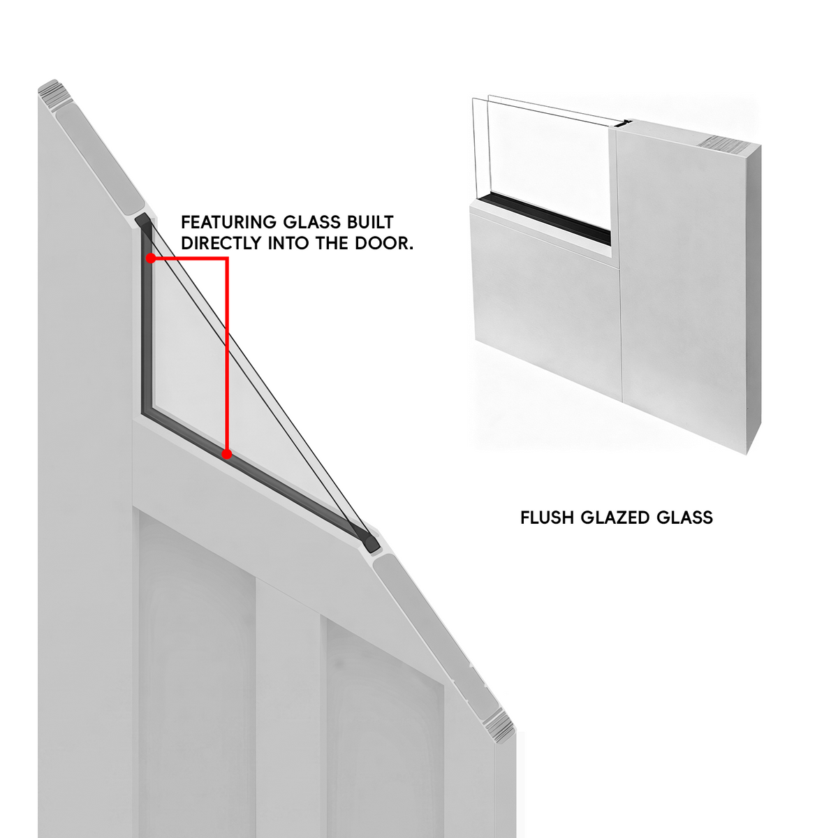 Dexmalle 36"x80" Fiberglass Front Door with White 4-9/16" PVC Frame,Left-Hand Inswing Exterior Door