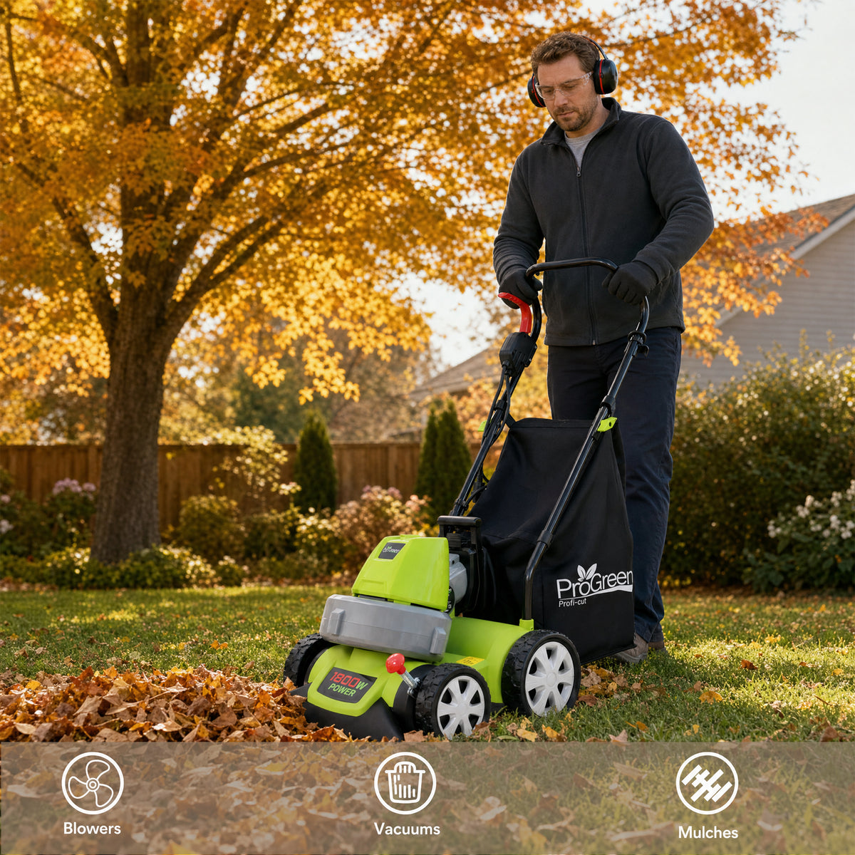 Dexmalle 1600W Leaf vacuum cleaner 3 in 1 Function Vacuum